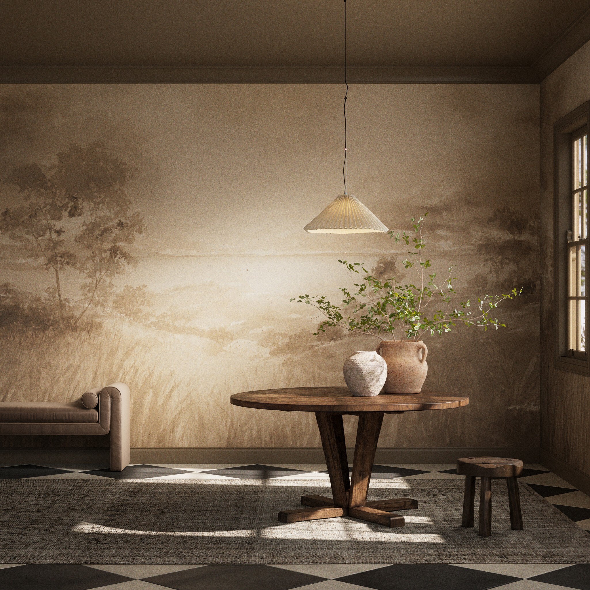 Harmonic Hills Mural by Aileen Fitzgerald WALLPAPER - mural Four Hands