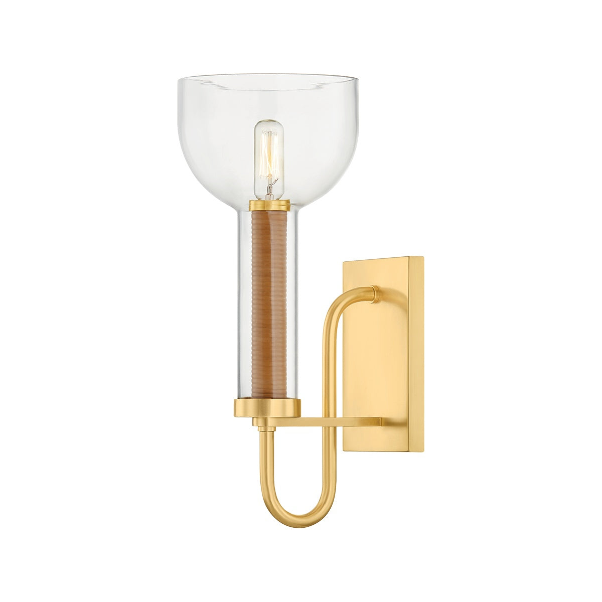 Narrowsburg Wall Sconce LIGHTING - Wall Sconce Hudson Valley Lighting Aged Brass