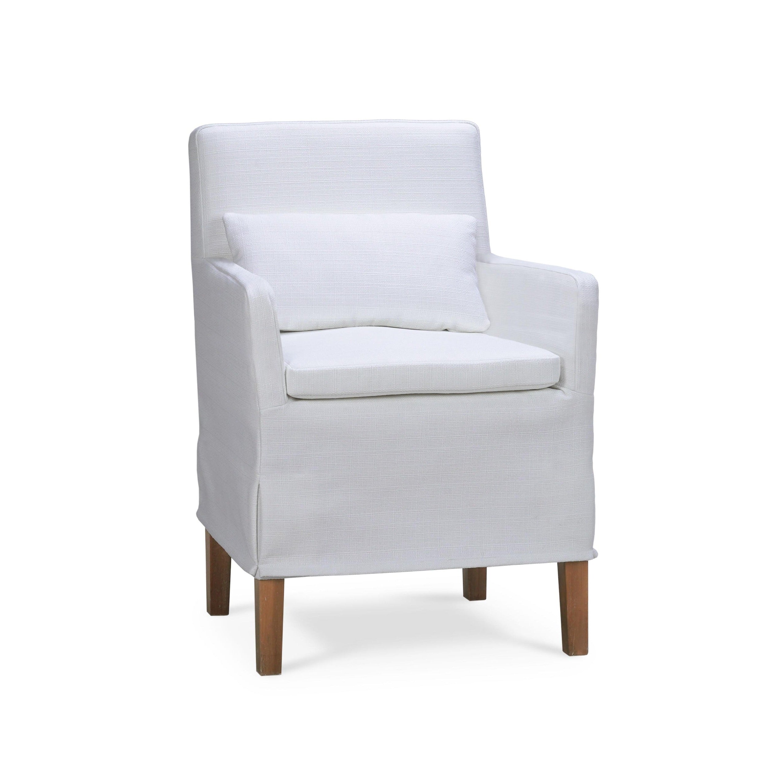 Bilboa Slipcovered Arm Dining Chair FURNITURE - dining chair Bramble