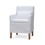 Bilboa Slipcovered Arm Dining Chair FURNITURE - dining chair Bramble