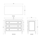 Cholet 3 Drawer Dresser FURNITURE - dressers & chests Bramble