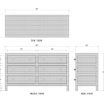 Kagu 6 Drawer Dresser FURNITURE - dresser Bramble