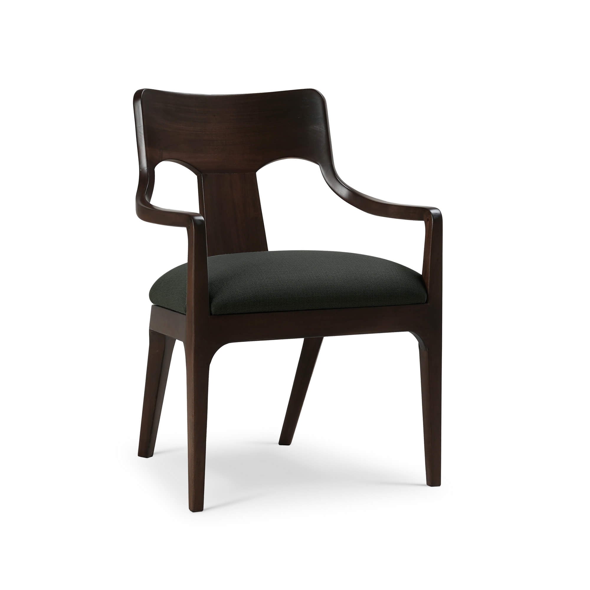 Colorado Dining Chair FURNITURE - dining chair Bramble Walnut w/ Smoke Performance Fabric
