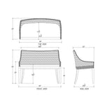 Savanah Rattan Loveseat FURNITURE - accent chair Bramble