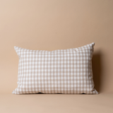 Gingham Linen Pillow Cover 1 - PILLOWS - linen - neutral Rug & Weave Pillows
