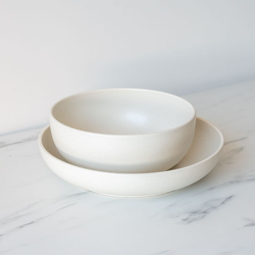 Ceramic Vanilla Serving Bowl