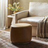Sinclair Round Ottoman FURNITURE - ottoman Four Hands