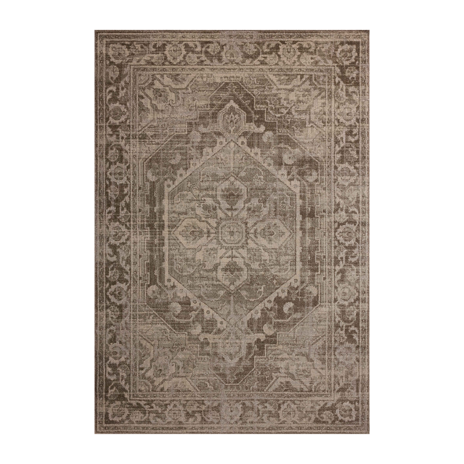 Magnolia Home by Joanna Gaines x Loloi Mona Cocoa / Stone Rug 0-RUGS-jute Loloi 18" x 18" Sample