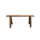 Alic Vintage Elm Wood Bench - Natural