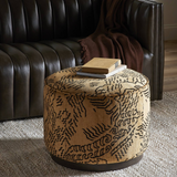 Sinclair Round Ottoman FURNITURE - ottoman Four Hands