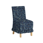 Lark Ruffle Slipcover Dining Chair FURNITURE - dining chairs Skyline Furniture Willowberry Navy