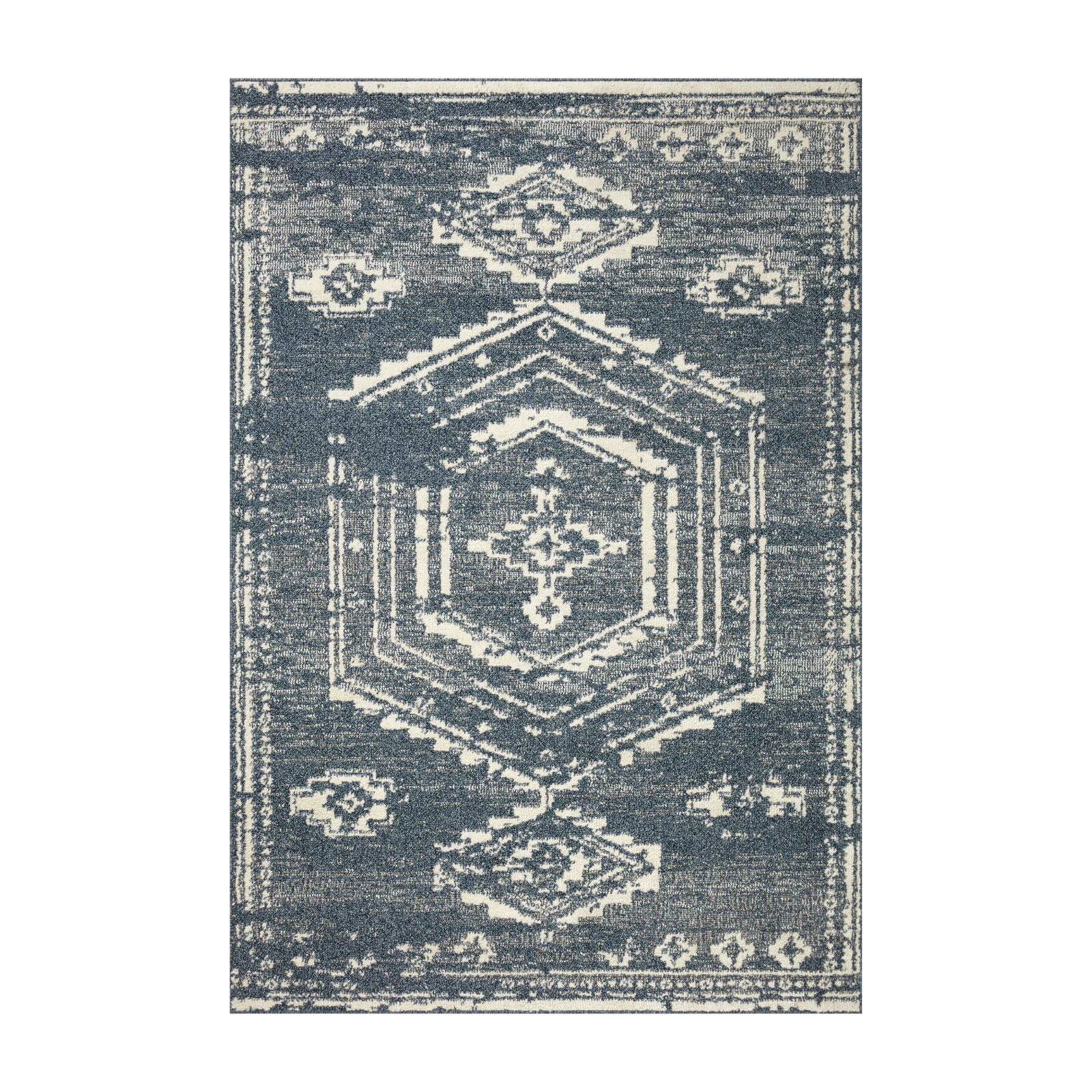 Magnolia Home by Joanna Gaines x Loloi Gigi Denim / Ivory Rug 0-RUGS-patterned Loloi 18" x 18" Sample