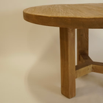 Lawrence Reclaimed Wood Round Dining Table - Natural 5-VINTAGE -table Hauer Market