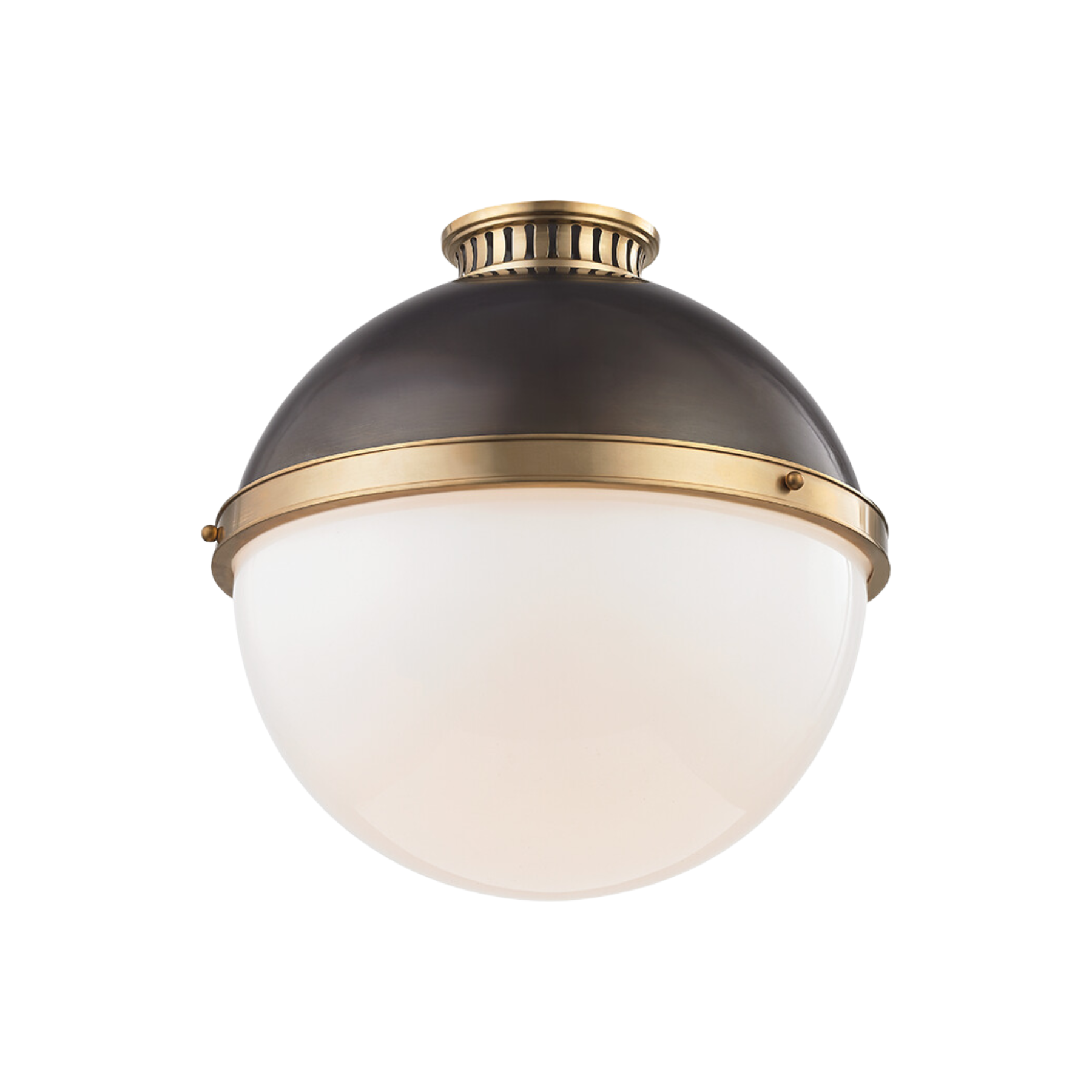 Latham Flush Mount Flush Mounts Hudson Valley Lighting Aged Brass/Distressed Bronze