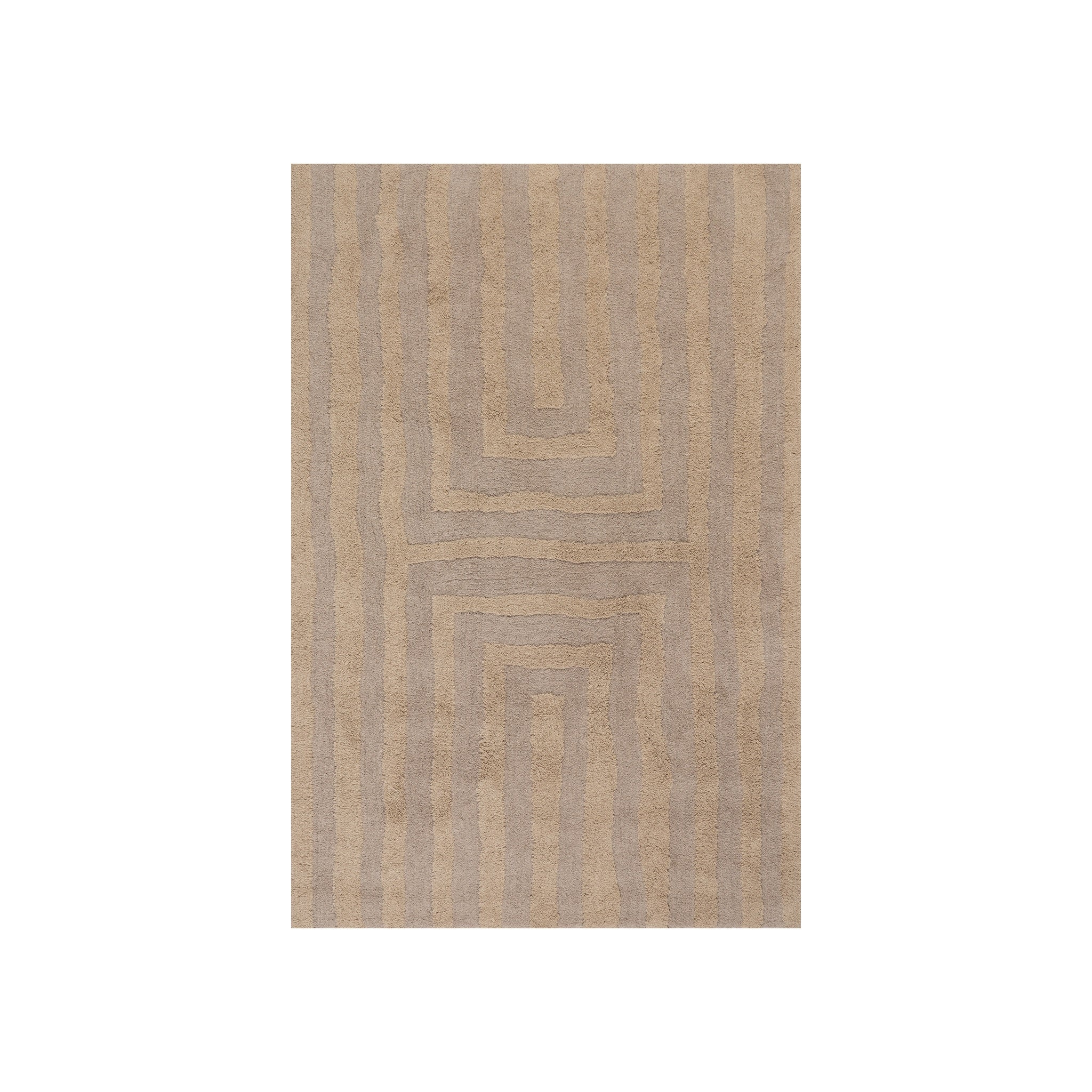 Shevina Handmade Washable Wool Rug RUGS - wool Dash & Albert Greige 5' x 8'