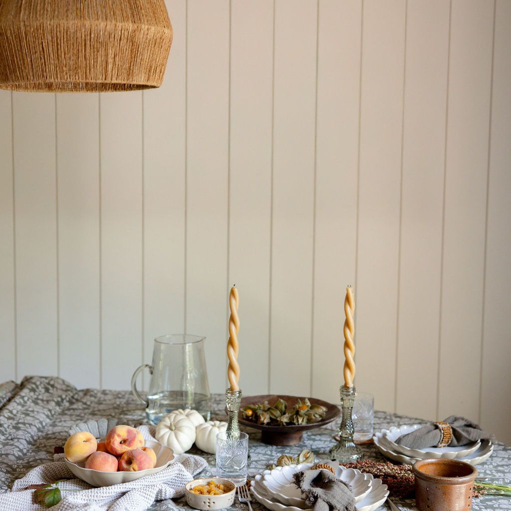 Botanical Block Print Tablecloth - Rug & Weave