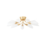 Enfield Semi Flush LIGHTING - semi flush Hudson Valley Lighting Vintage Gold Leaf Small