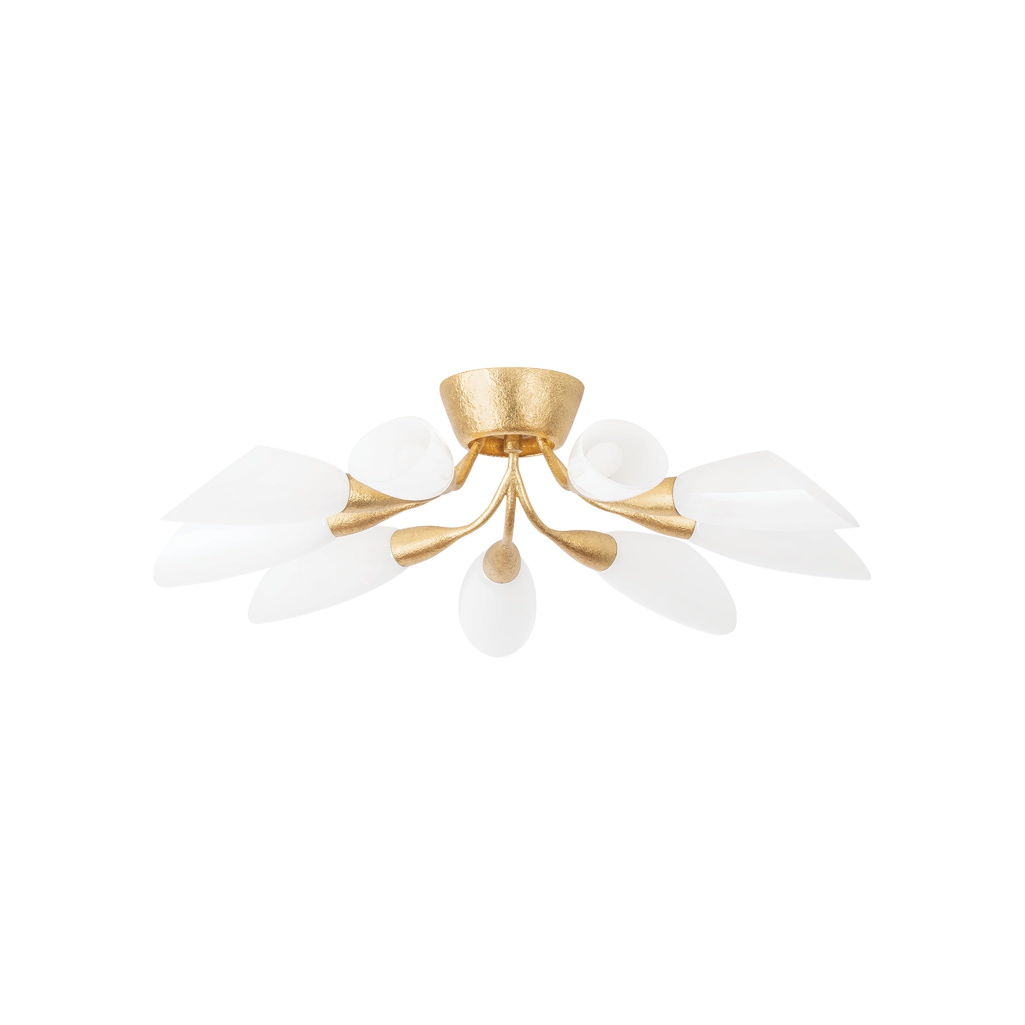 Enfield Semi Flush LIGHTING - semi flush Hudson Valley Lighting Vintage Gold Leaf Small