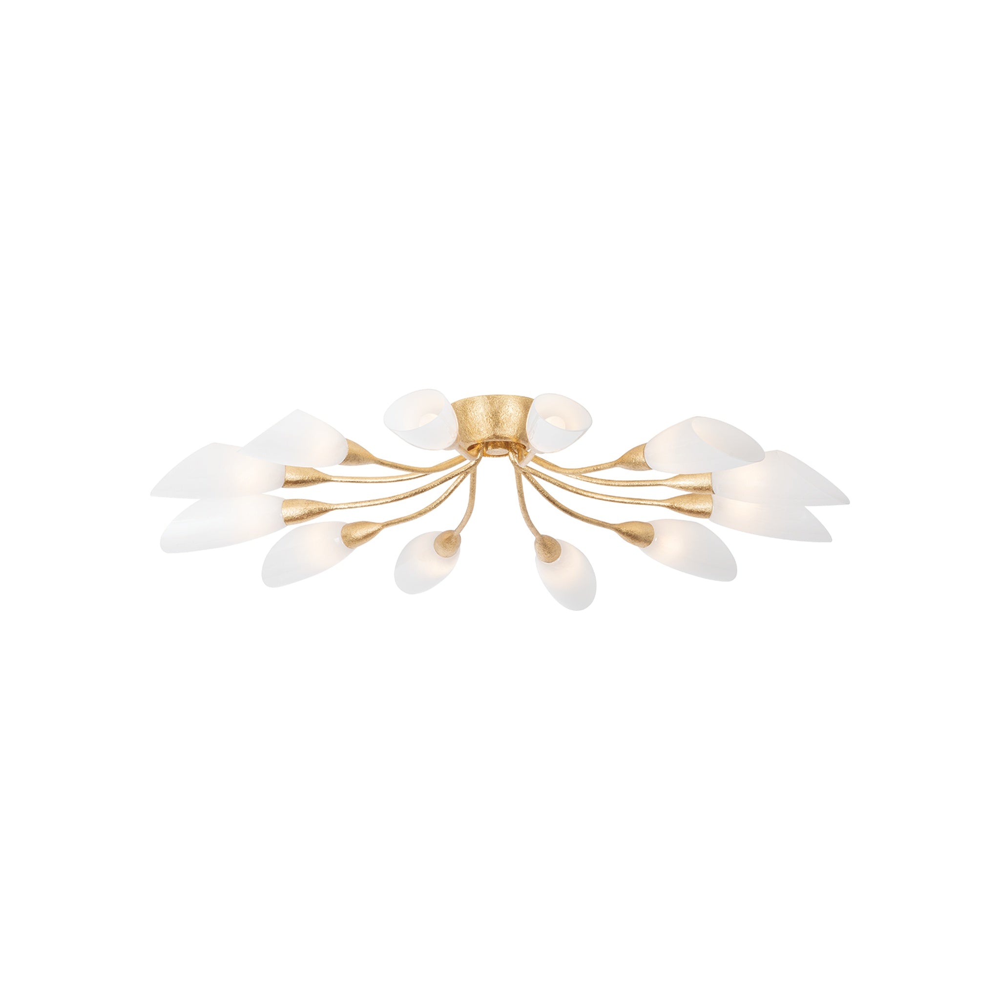 Enfield Semi Flush LIGHTING - semi flush Hudson Valley Lighting Vintage Gold Leaf Large