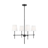 Baker Four Light Small Chandelier LIGHTING - chandelier Visual Comfort Midnight Black