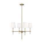 Baker Four Light Small Chandelier LIGHTING - chandelier Visual Comfort Satin Brass
