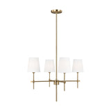 Baker Four Light Small Chandelier LIGHTING - chandelier Visual Comfort Satin Brass
