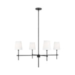 Baker Four Light Large Chandelier LIGHTING - chandelier Visual Comfort Midnight Black