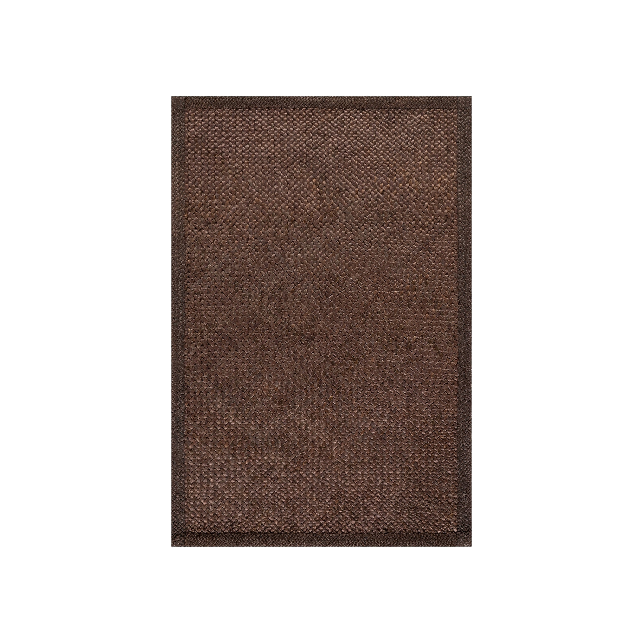 Thale Textured Handmade Jute Rug RUGS - jute Dash & Albert Chocolate Brown 2' x 3'