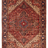 8'2" x 10'11" Vintage Heriz Rug