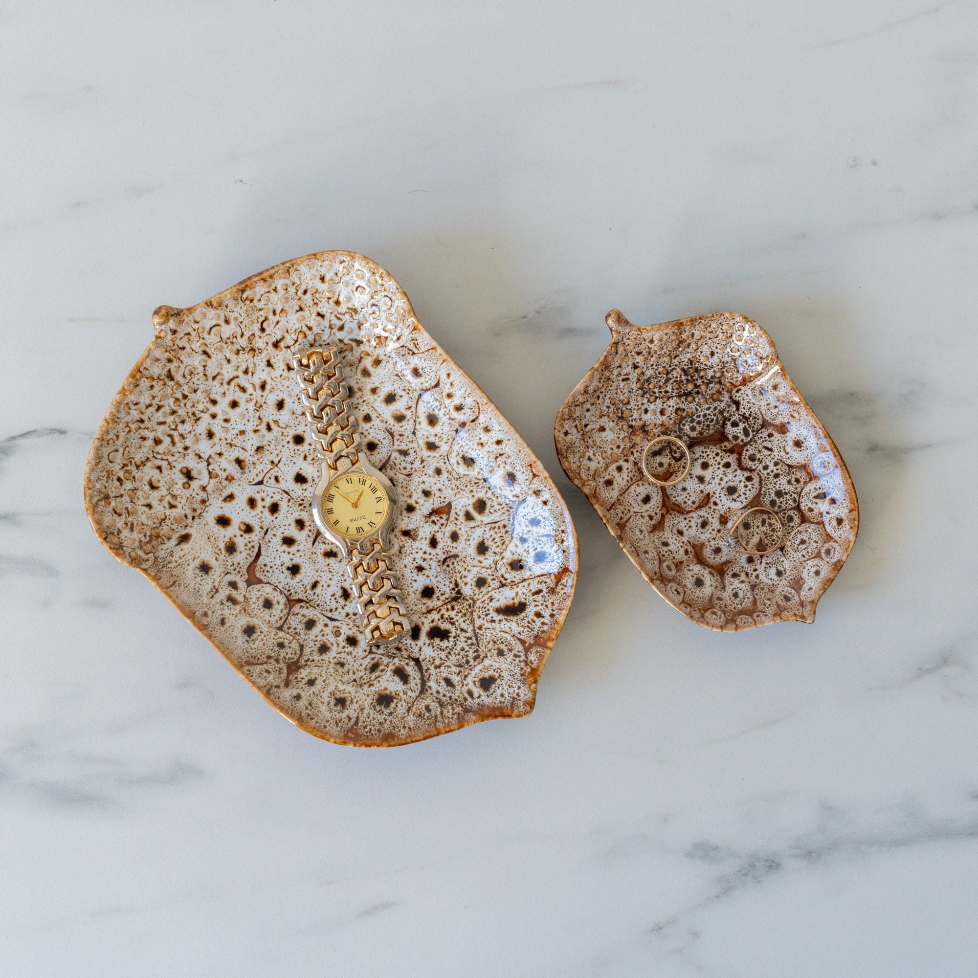 Acorn Shaped Dish with Reactive Glaze - Rug & Weave