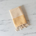 Diamond Turkish Hand Towel with Tassel - Gold - Rug & Weave