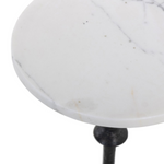 Jocelyn End Table - White Marble FURNITURE - accent table Four Hands