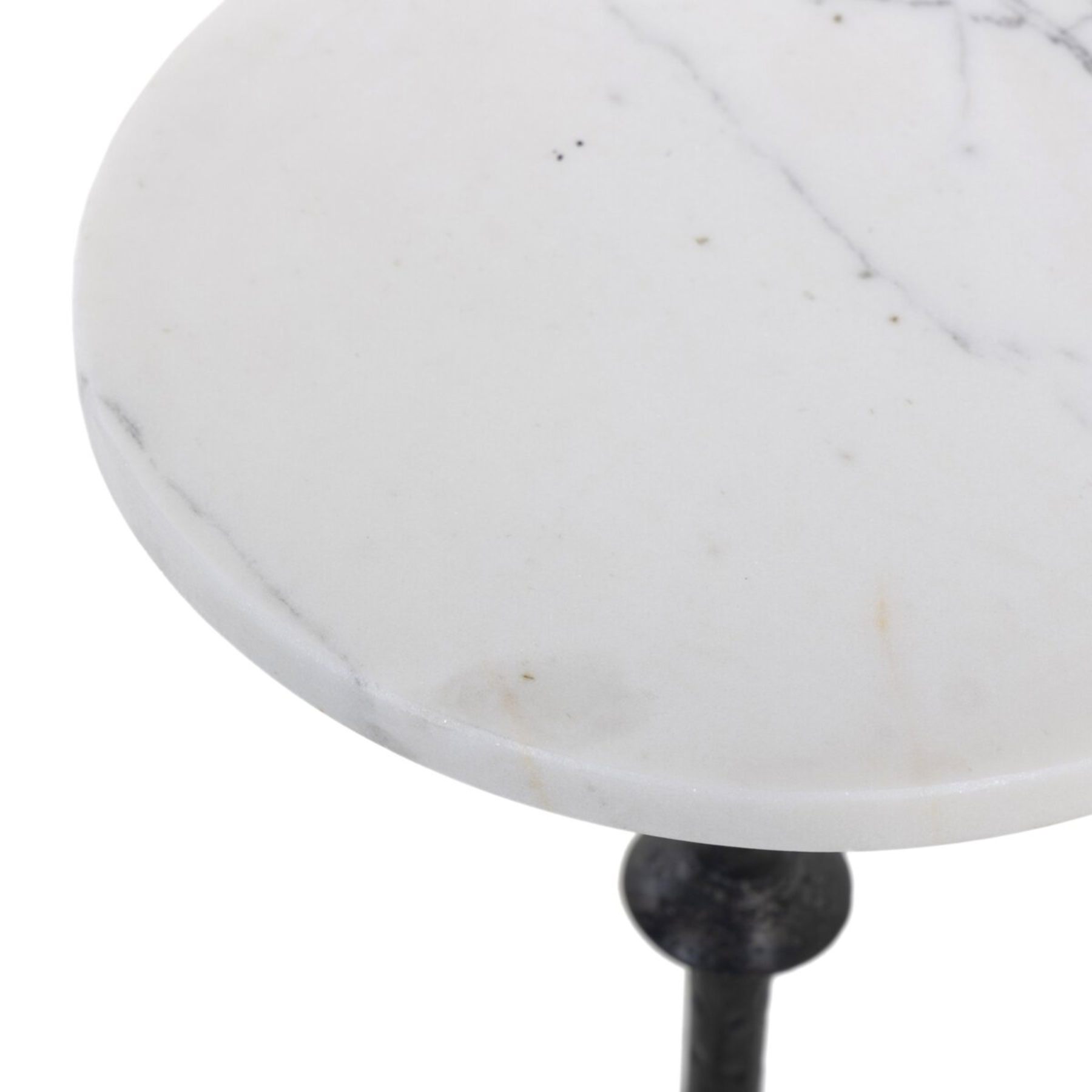 Jocelyn End Table - White Marble FURNITURE - accent table Four Hands