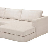 EQ3 Cello Two-Piece Sectional with Right Arm Facing Chaise - Coda Beach