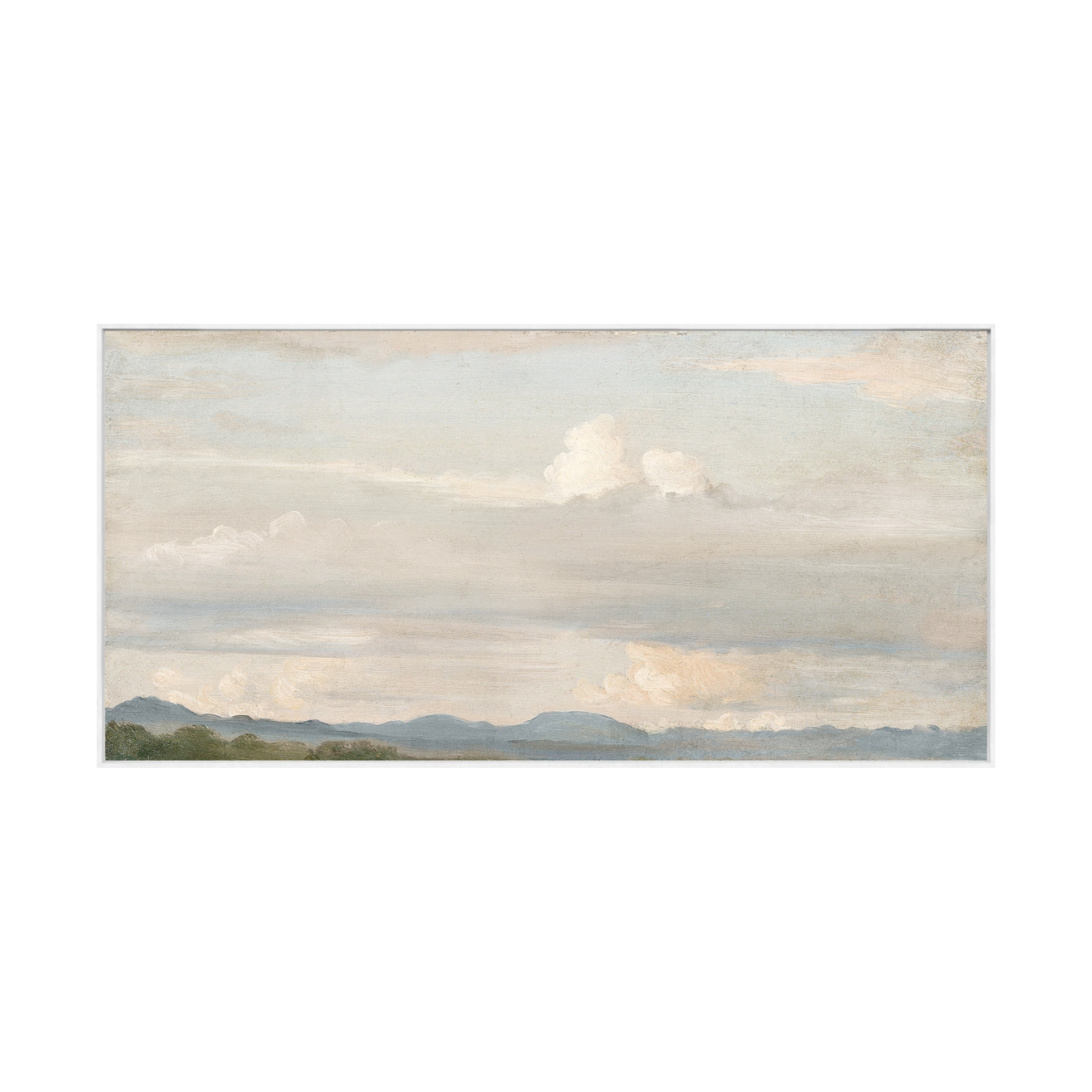 FLOOR MODEL - "Cloudy Horizon" Framed Canvas ARTWORK - in store Celadon Art