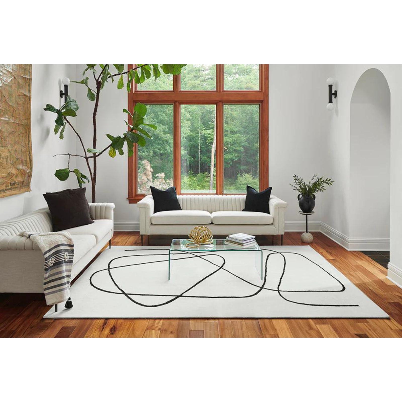 Siena Black / White Rug – view 2