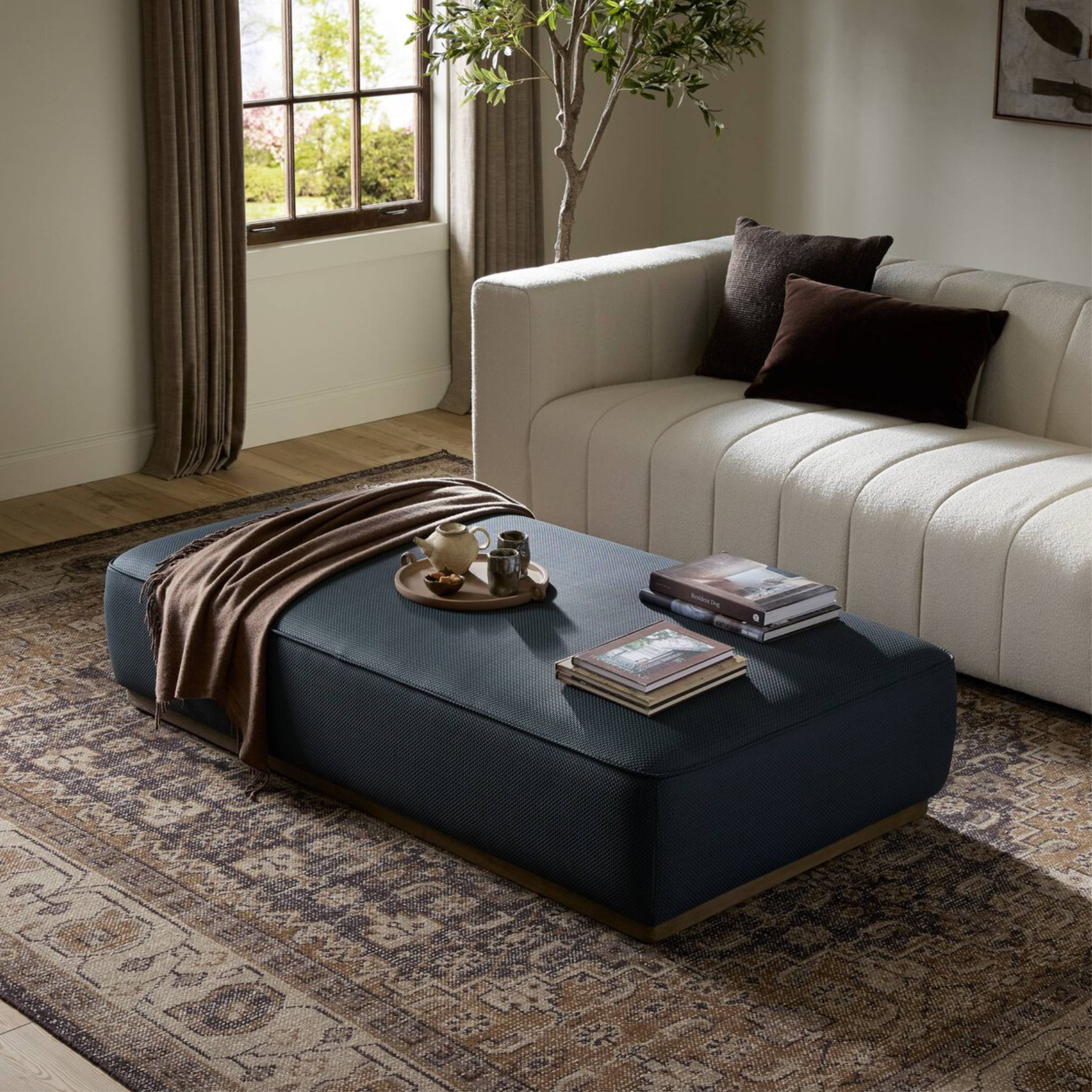Sinclair Cocktail Ottoman Ottomans Four Hands
