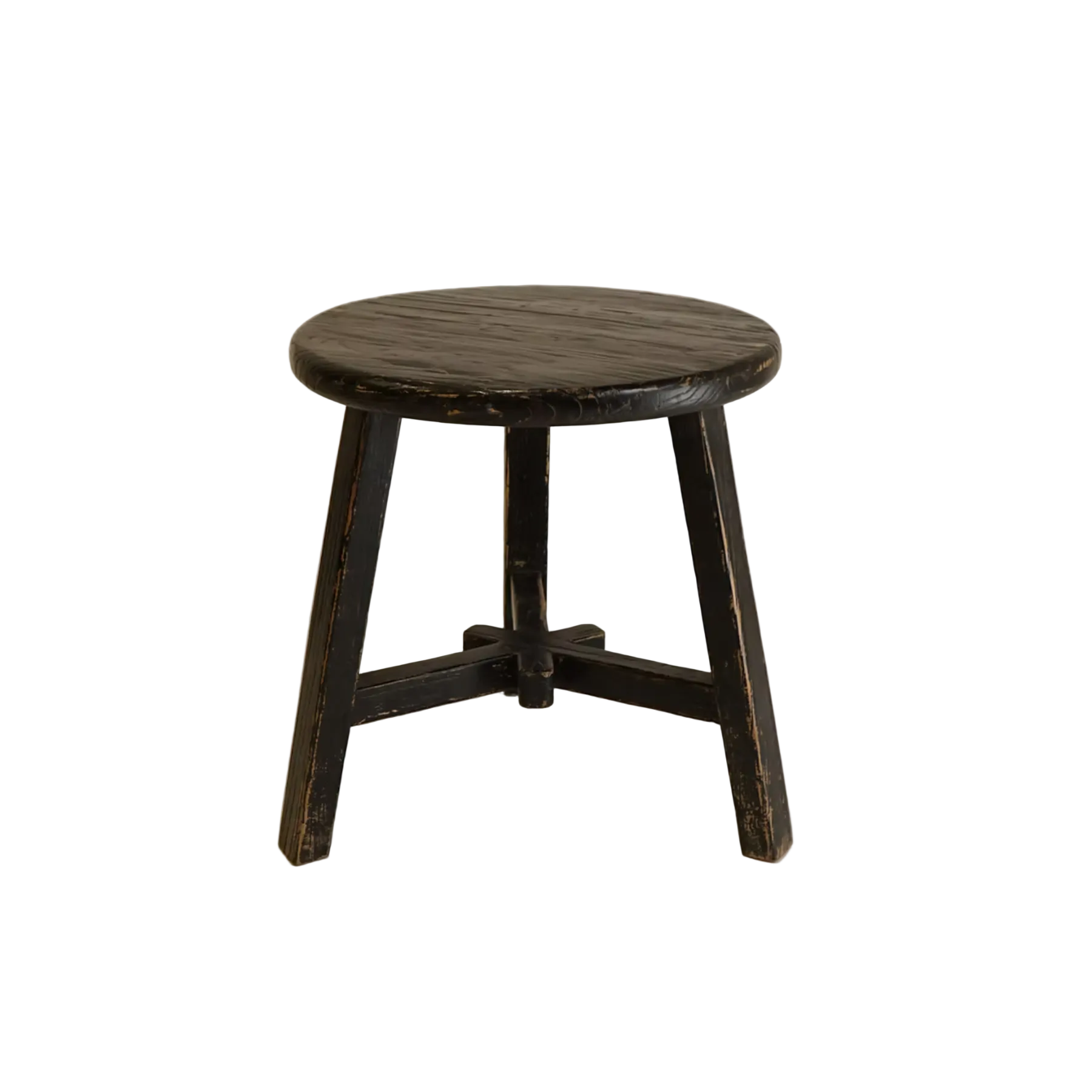 Dobbie Reclaimed Elm Wood Side Table 5-VINTAGE-end table Hauer Market Weathered Black