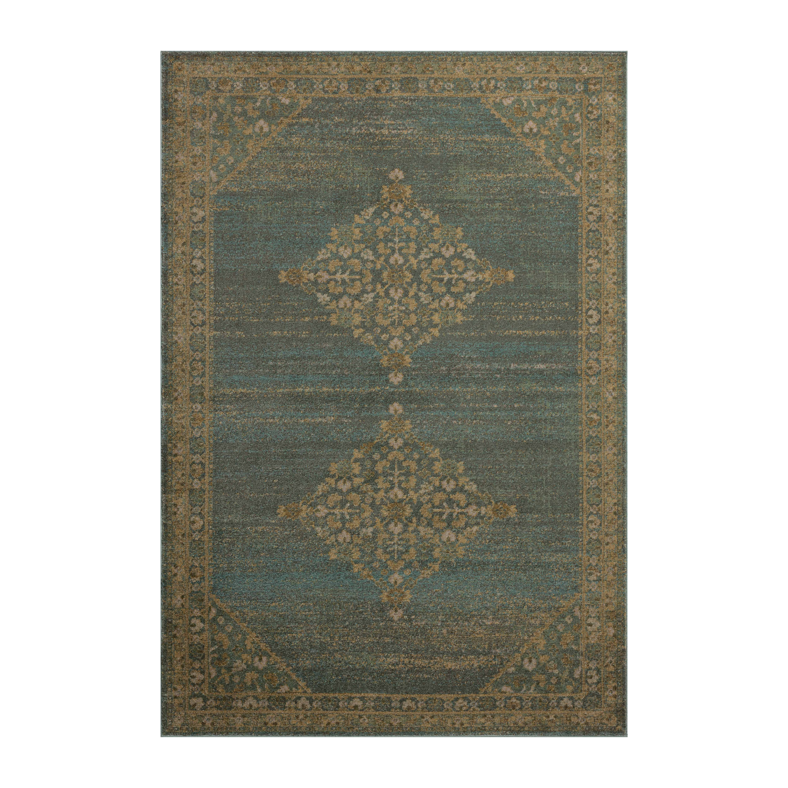 Magnolia Home by Joanna Gaines x Loloi Mona Aqua / Wheat Rug 0-RUGS-jute Loloi 18" x 18" Sample
