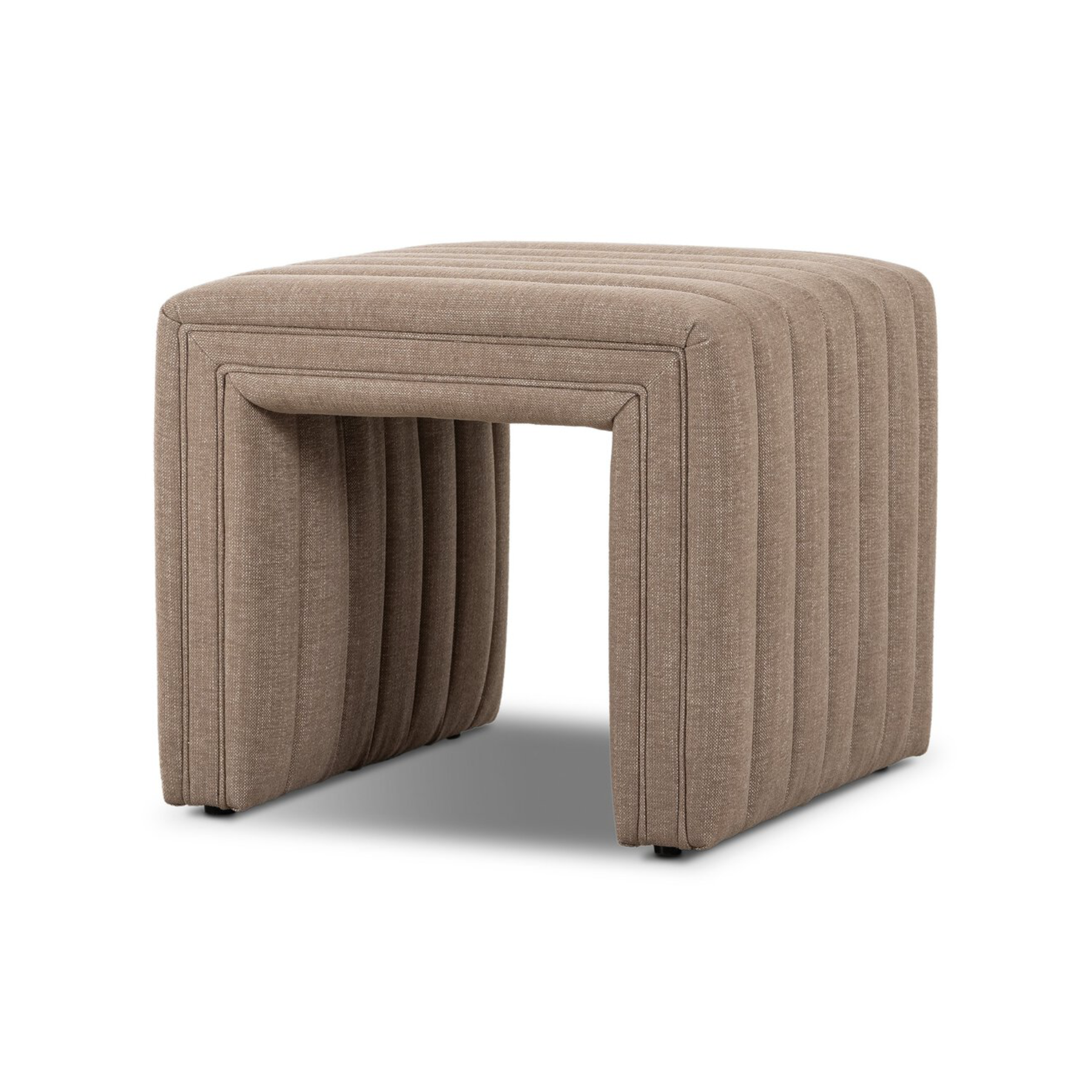 Augustine Ottoman FURNITURE - ottoman Four Hands Crypton Nomad Taupe