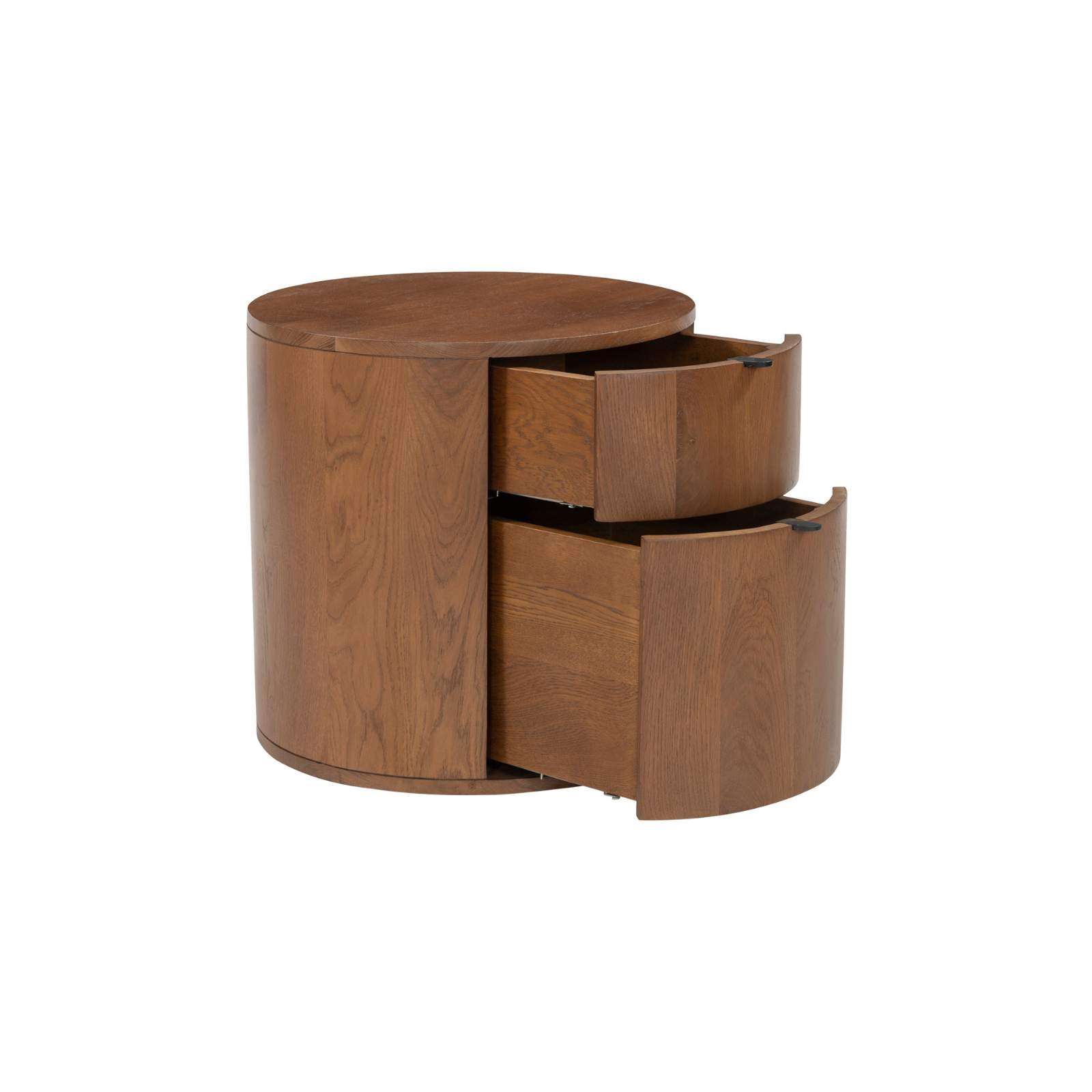 Niko Two Drawer Nightstand - Dark Oak - Rug & Weave