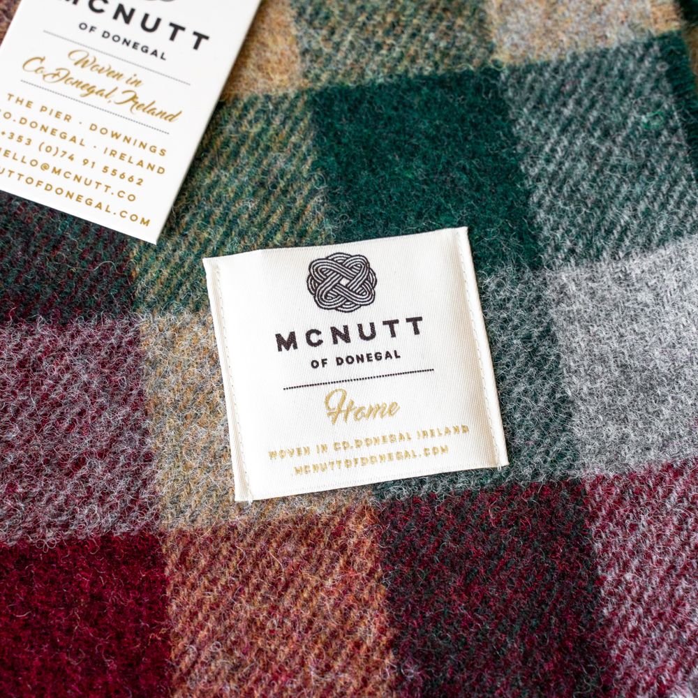 Traditional Holiday Check Wool Blanket blanket McNutt