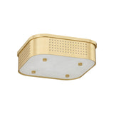Madison Square Flush Mount LIGHTING - flush mount Hudson Valley Lighting Aged Brass