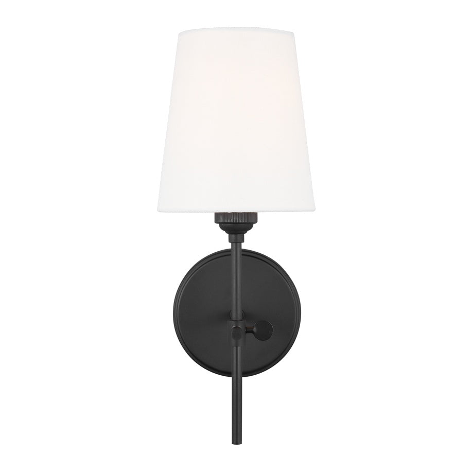 Baker One Light Wall Sconce, Midnight Black