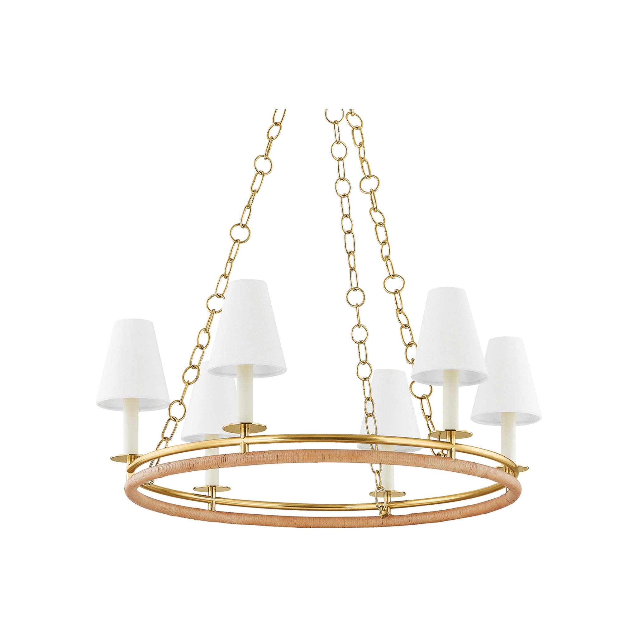 Swanton Chandelier LIGHTING - chandelier Hudson Valley Lighting Aged Brass Large