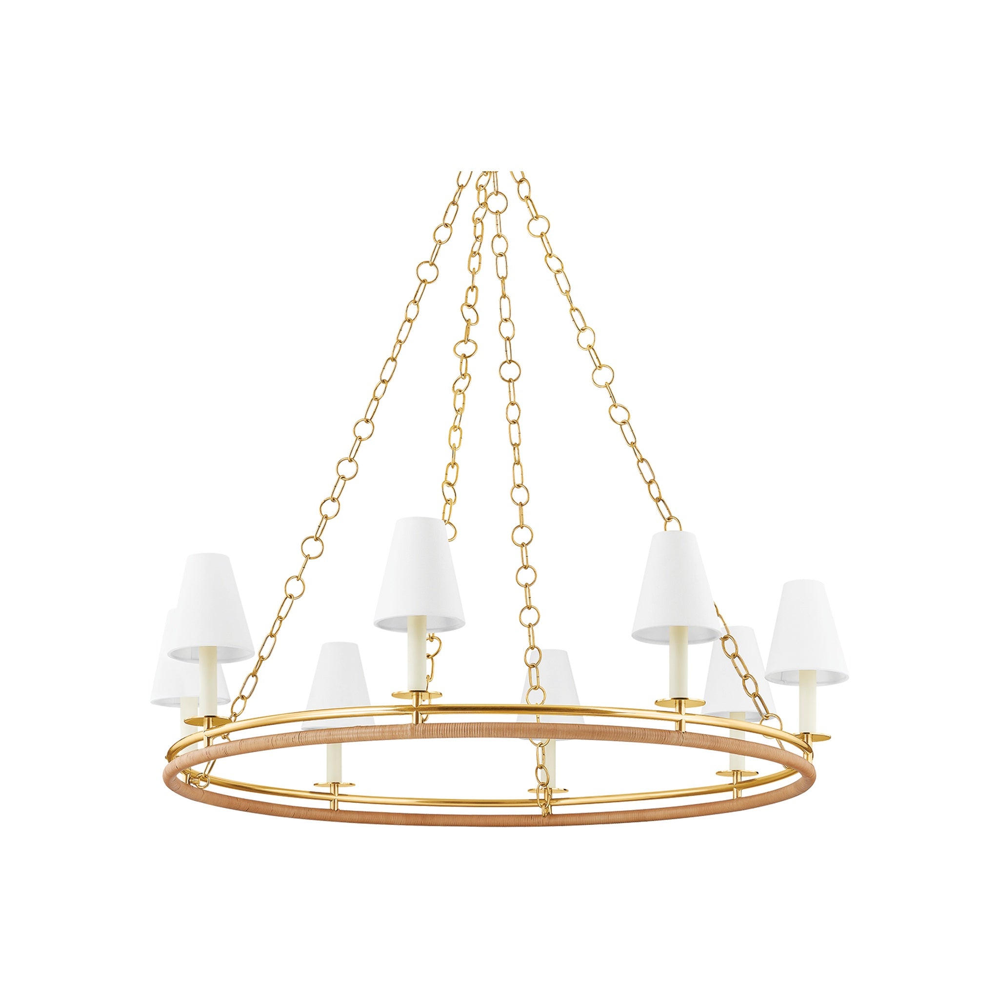 Swanton Chandelier LIGHTING - chandelier Hudson Valley Lighting Aged Brass Small