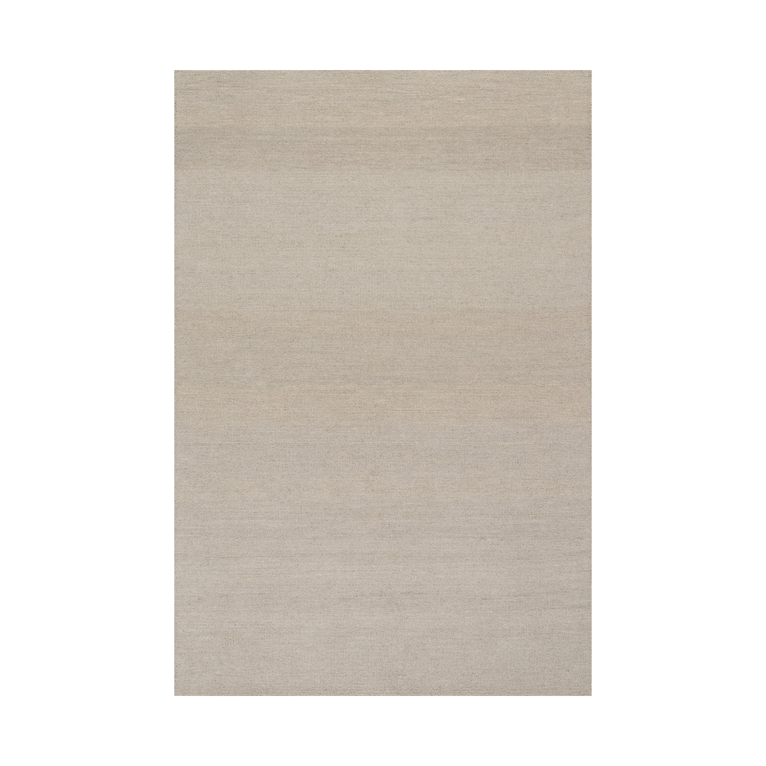 Nate Berkus Hollis Solid Wool Cozy Area Rug RUGS - wool Dash & Albert Ivory 4' x 5'