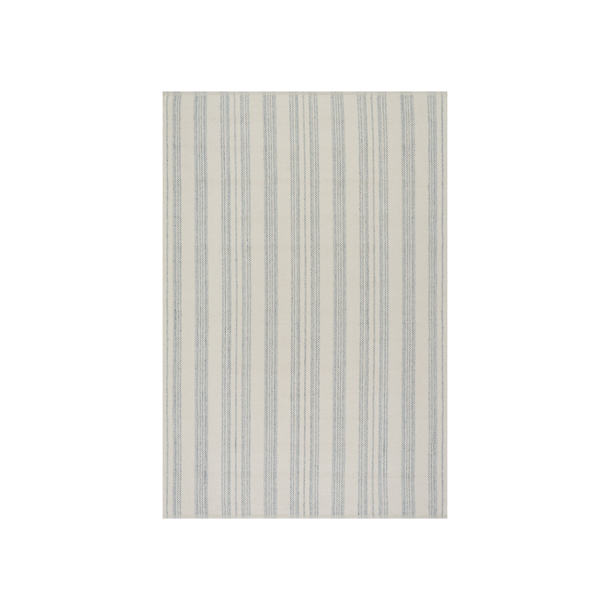 Nexel Striped Farmhouse Rug RUGS - synthetic Dash & Albert Blue 2' x 3'