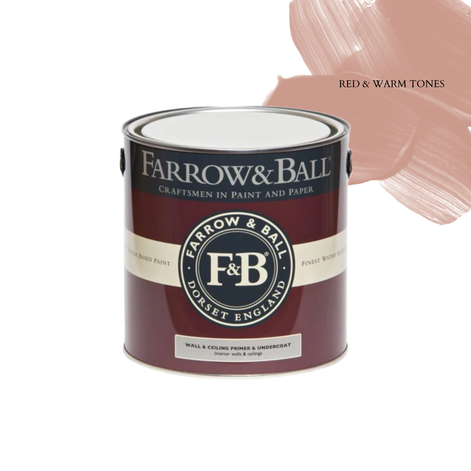 OVERSTOCK PAINT - Farrow & Ball Wall/Ceiling Primer and Undercoat PAINT - in store Farrow & Ball Red & Warm Tones - Gallon (3.74 L)