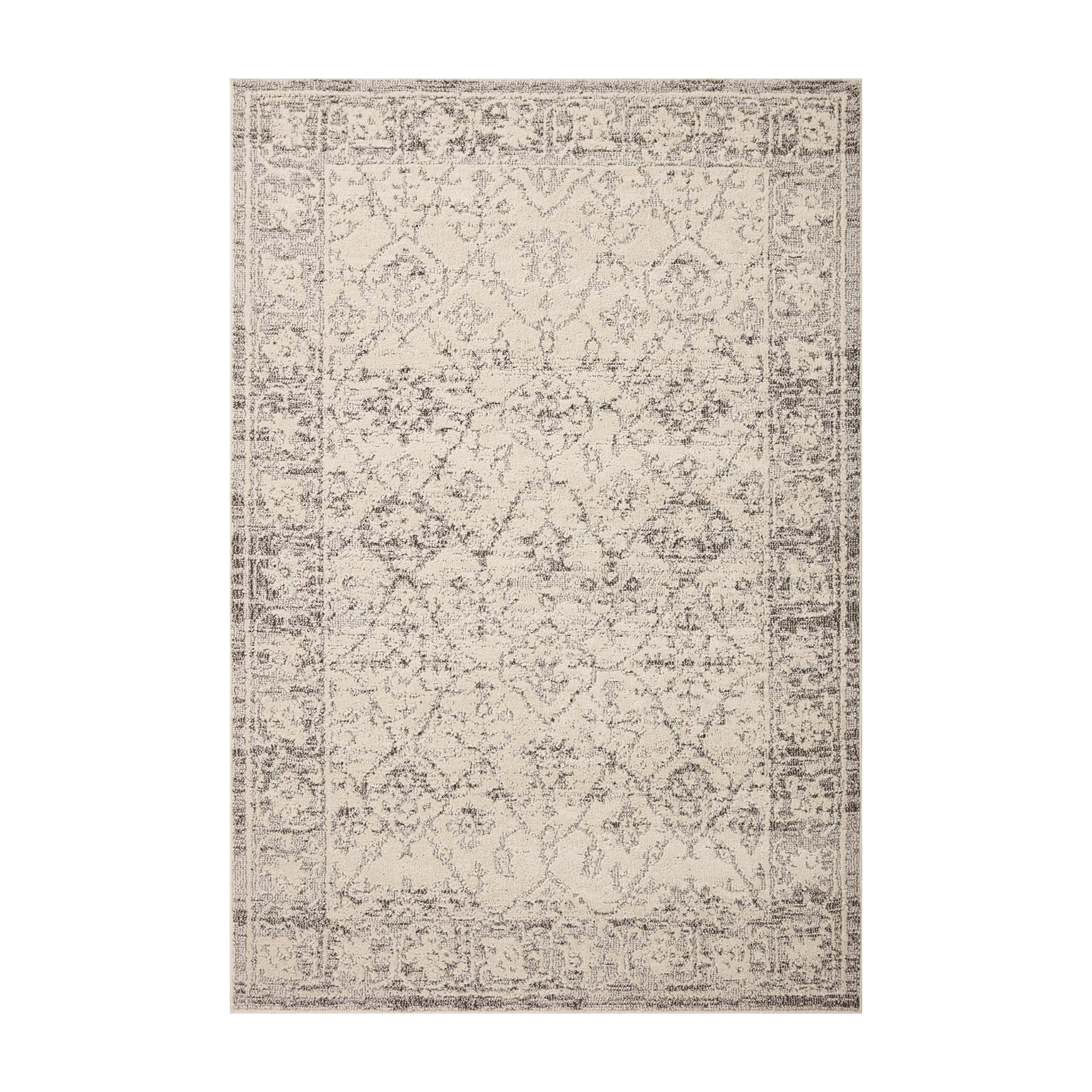 Magnolia Home by Joanna Gaines x Loloi Gigi Ivory / Stone Rug 0-RUGS-patterned Loloi 18" x 18" Sample